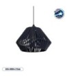 GLOBOSTAR® NUI 205-0071 Boho Κρεμαστό Φωτιστικό Οροφής με Ντουί 1 x E27 AC 220-240V IP20 - Μπλε - M36 x Π36 x Υ27cm
